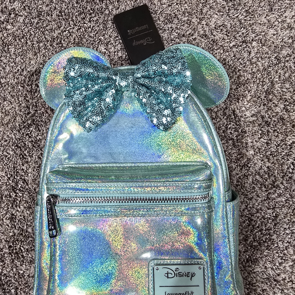 Loungefly Holographic Jade Sequin Mini Backpack